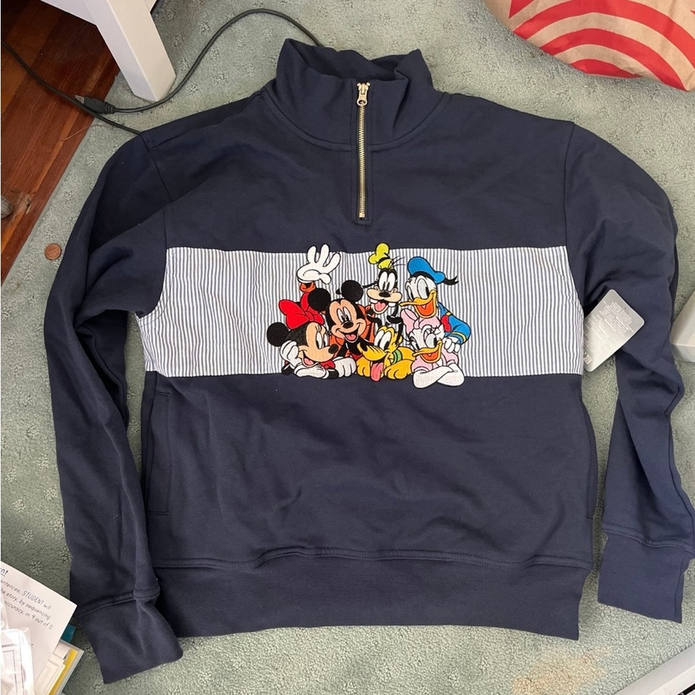 Mickey and friends half zip small
